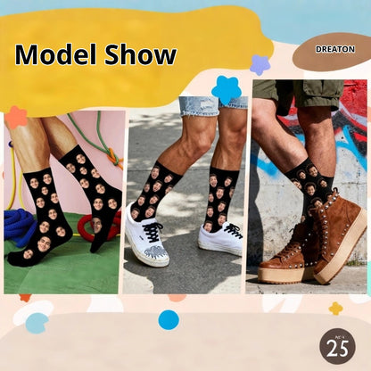 Custom Face Socks - Upload Photos for Funny Matching Socks