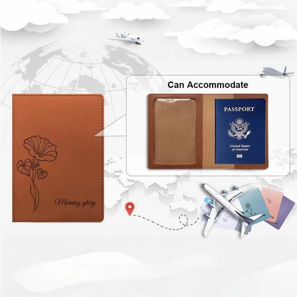 Passport Holder & Luggage Tag Set - Personalized Floral Pattern Matching Gift
