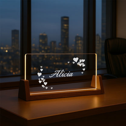 Panneau de table lumineux LED personnalisé - Décoration de bureau lumineuse personnalisée