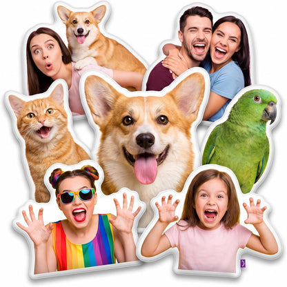 Personalisierte Fotokissen: Kuscheltier in Tier- & Personenform