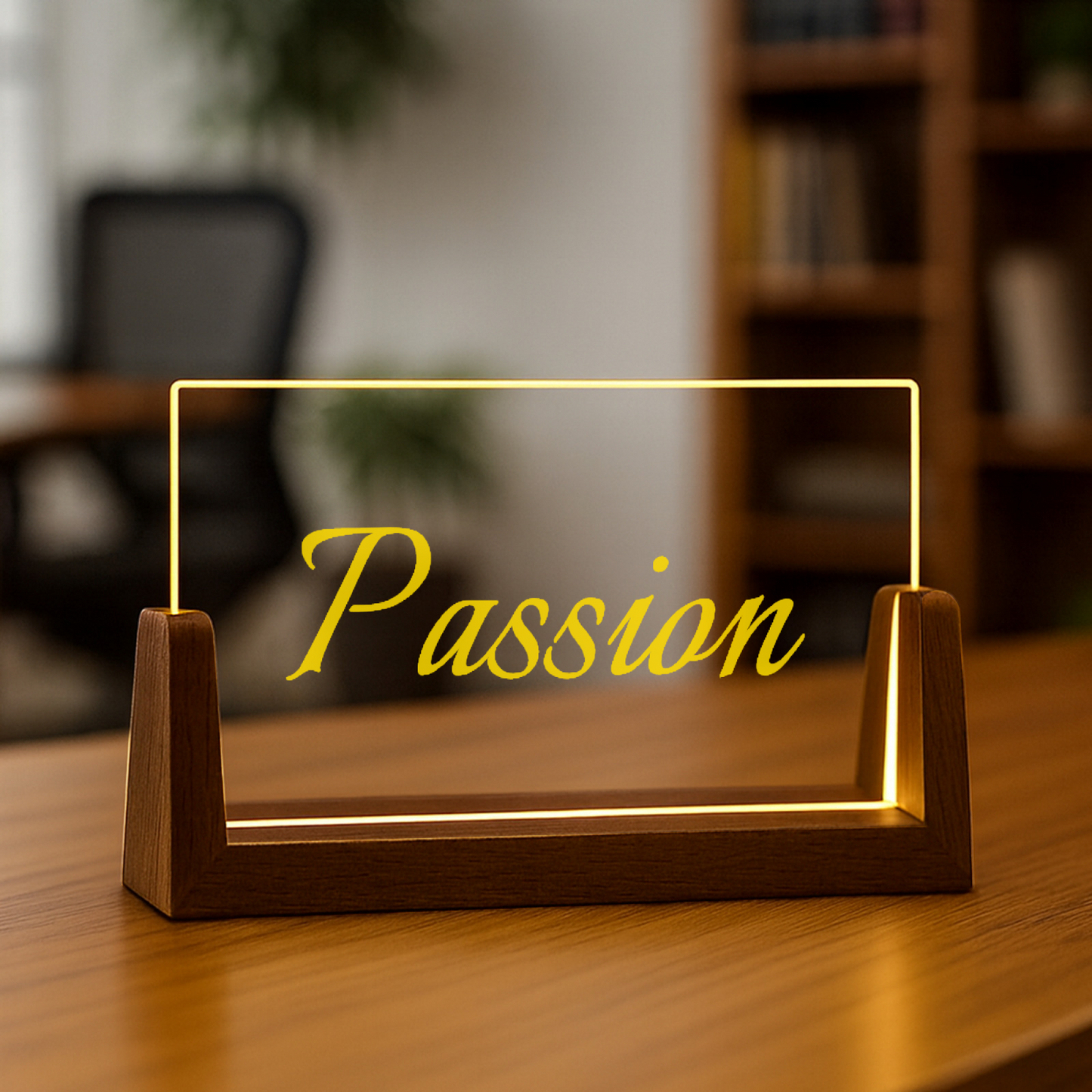 Individuelles LED-Tischschild – Personalisierte, leuchtende Schreibtischdekoration