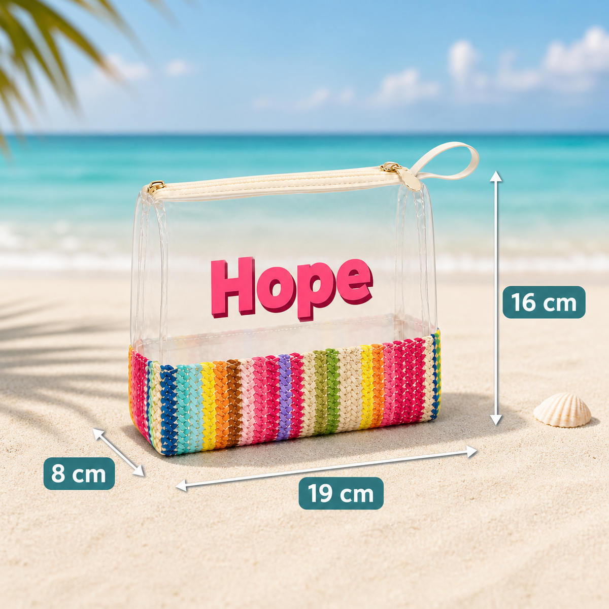 Personalized Clear Organizer Pouch with Custom Text