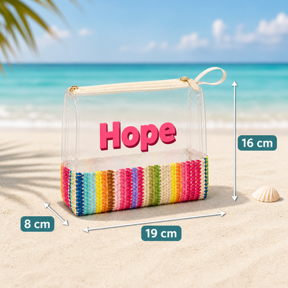 Personalized Clear Organizer Pouch with Custom Text