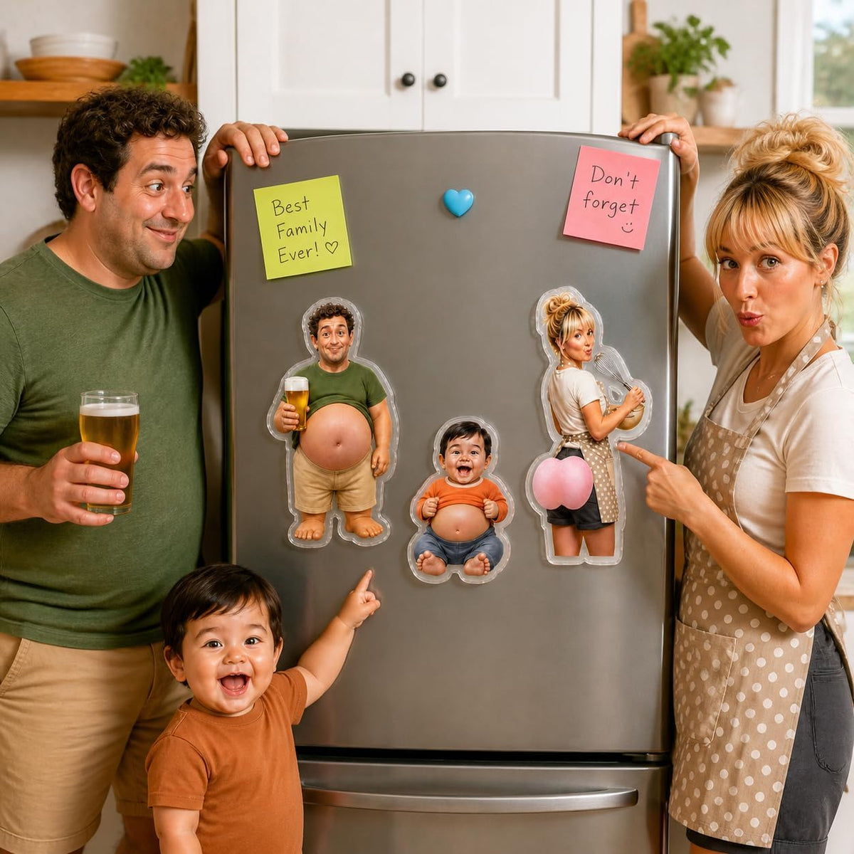 Personalized Face Squishy Fridge Magnet – Funny Character Gift