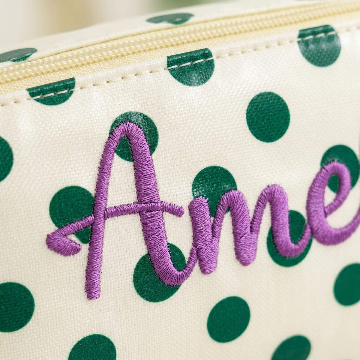 PersonalizedPolkaDotMakeupBagwithCustomEmbroidery-productdetails
