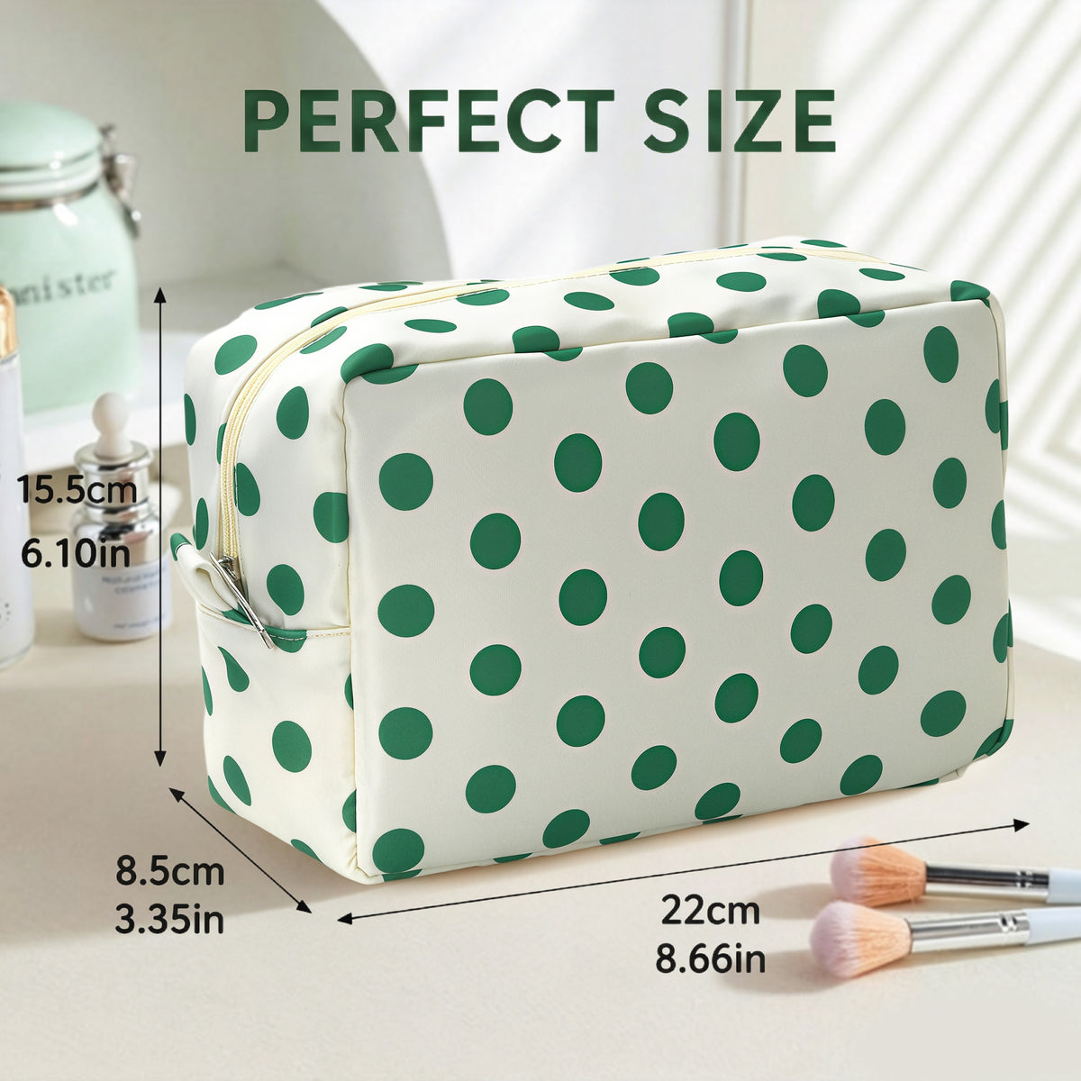 PersonalizedPolkaDotMakeupBagwithCustomEmbroidery-productsize