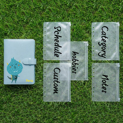 Classeur budgétaire personnalisé - Couverture personnalisée et 5 pochettes pour système d'enveloppes pour espèces