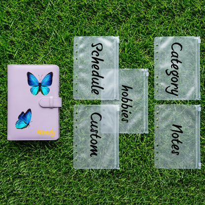 Classeur budgétaire personnalisé - Couverture personnalisée et 5 pochettes pour système d'enveloppes pour espèces