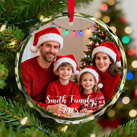 Custom Glass Photo Ornament - Personalized Your Memories