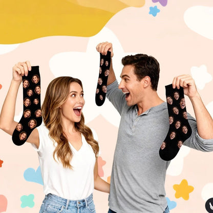Custom Face Socks - Upload Photos for Funny Matching Socks