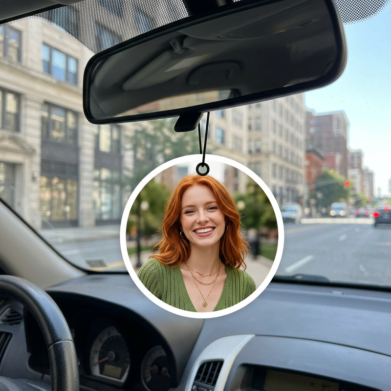 Custom Photo Car Air Freshener: Scented Hanging