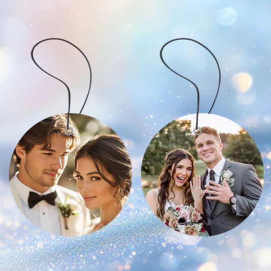 Custom Photo Round Hangable Scented Card