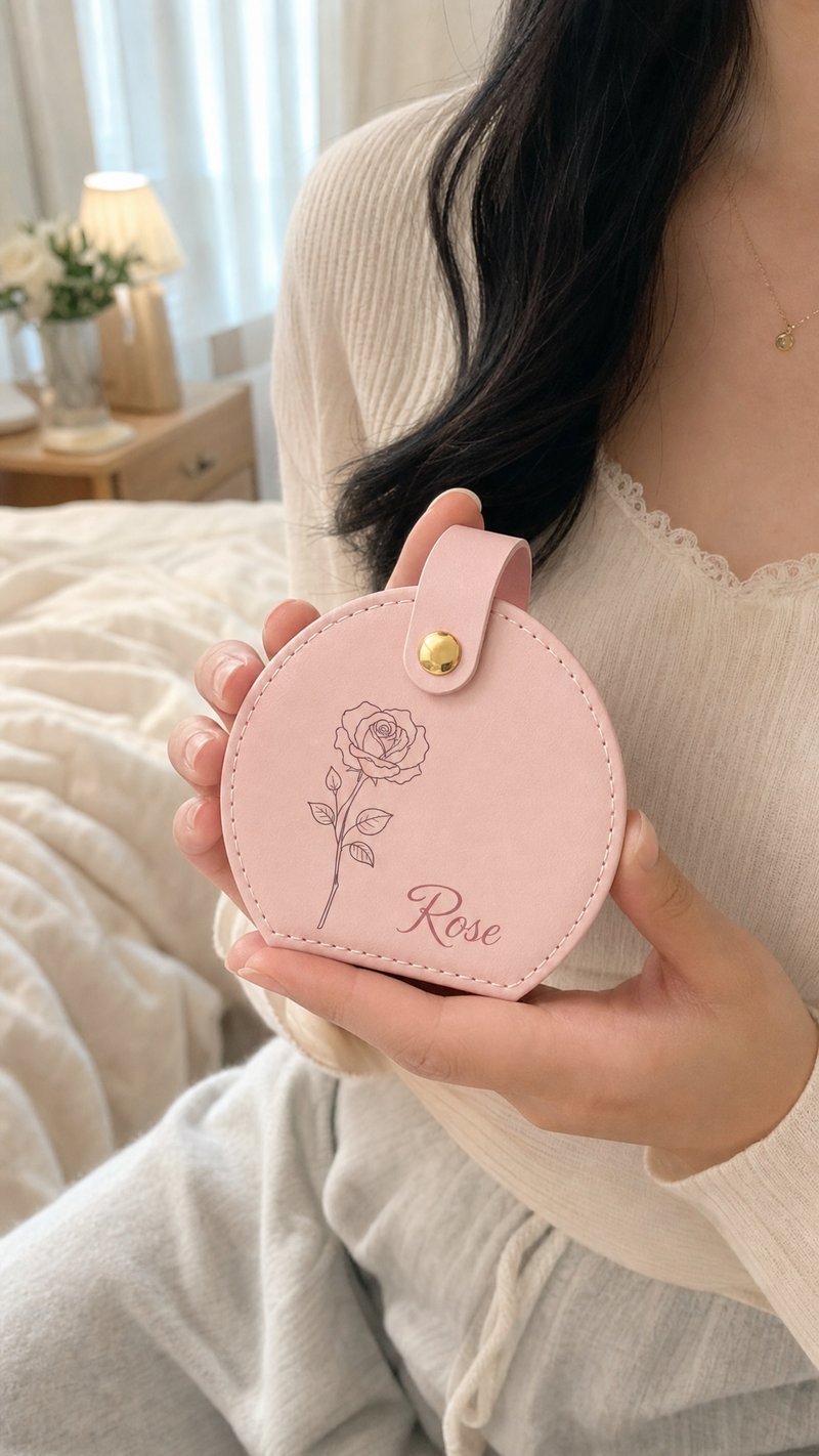 Custom Name Jewelry Box: Personalized Cute Cartoon/Birth Flower