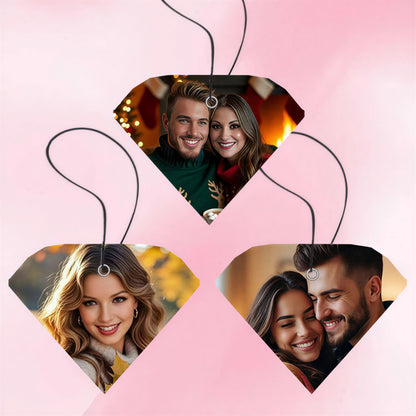 Désodorisant photo personnalisé - Carte parfumée rectangulaire personnalisée à clipser