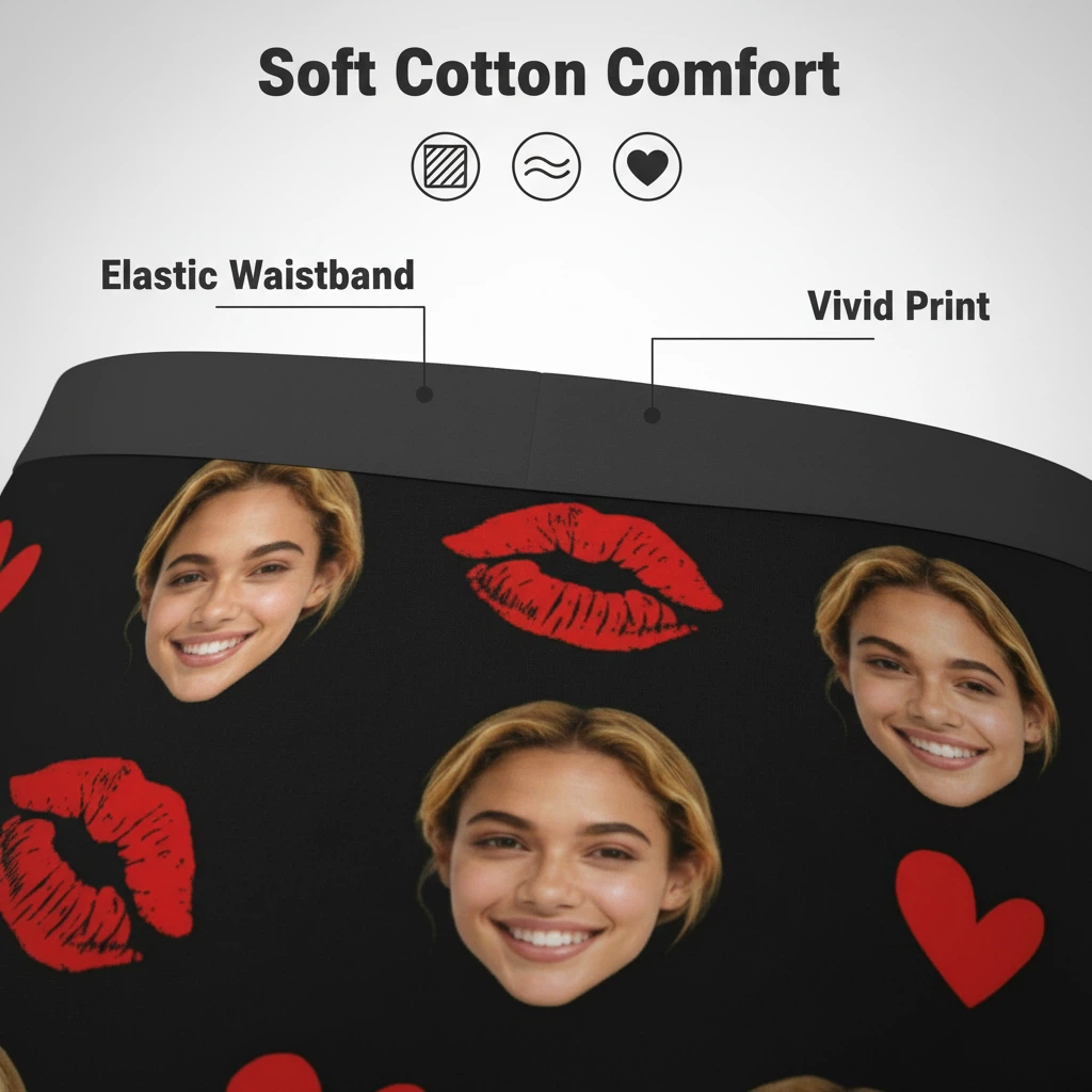 Personalized Avatar Boxer Briefs Set - Custom Face Underwear for Him & Her