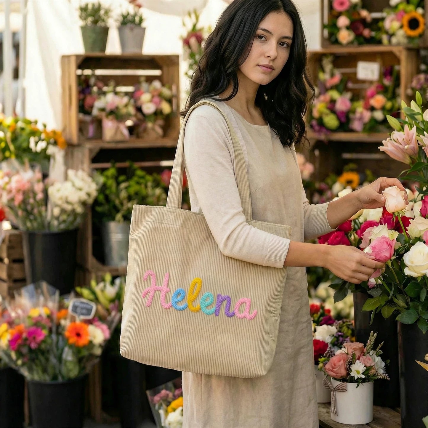 Everyday Custom Tote: 3D Embroidered Name