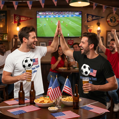 Custom Text Soccer T-Shirt: Premium Cotton World Cup Fan Tee