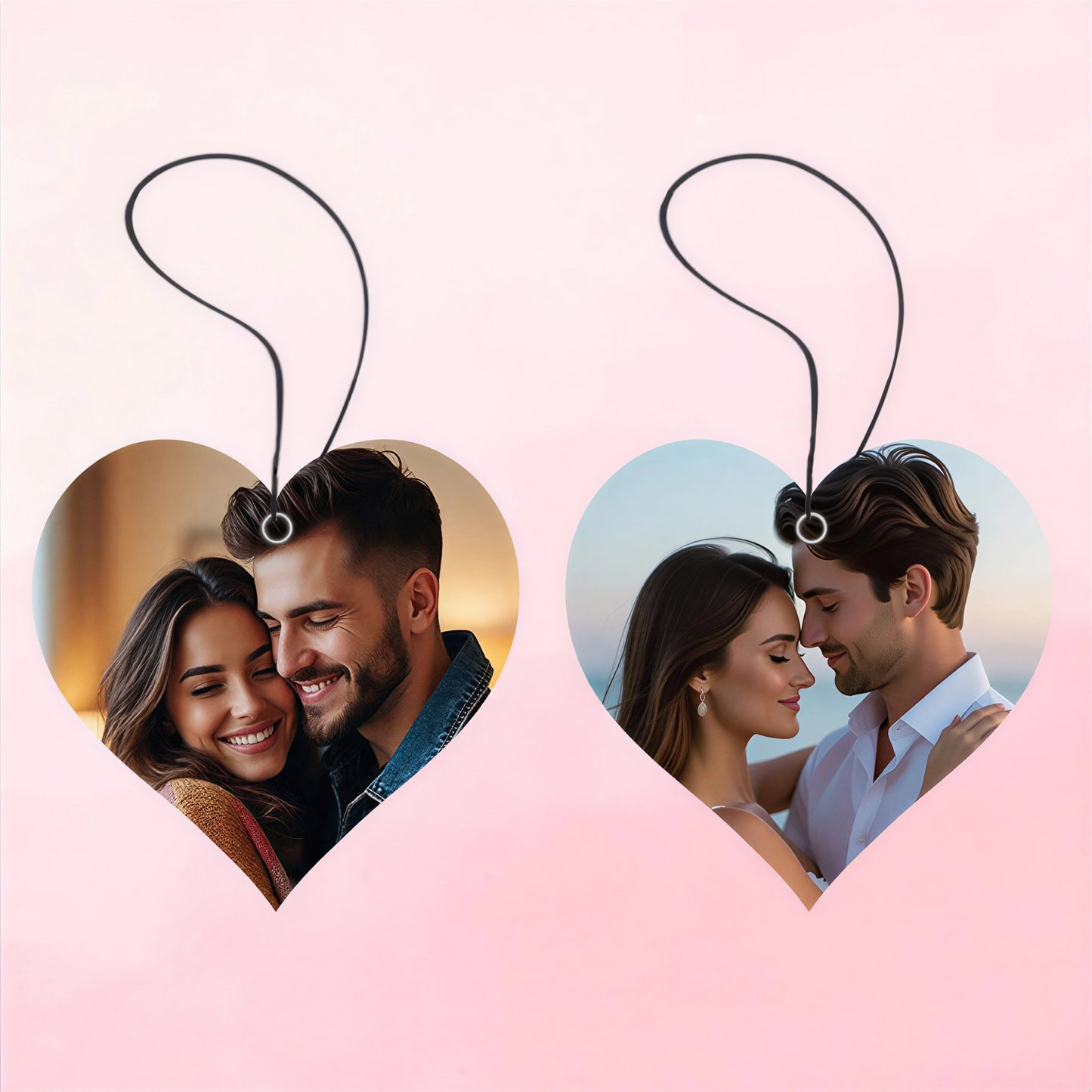 Custom Photo Heart-Shaped Hangable Scented Card
