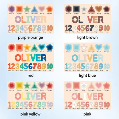 Puzzle personnalisé avec nom pour enfants - Puzzle en bois personnalisé pour l'apprentissage