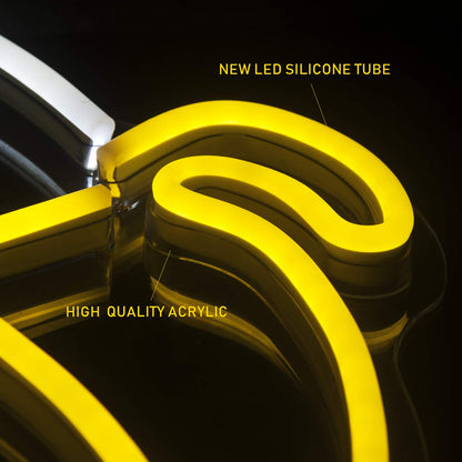 LED-Neon-Bananenschild – Künstlerisches gelbes Leuchtlicht für Zuhause und Partydekoration