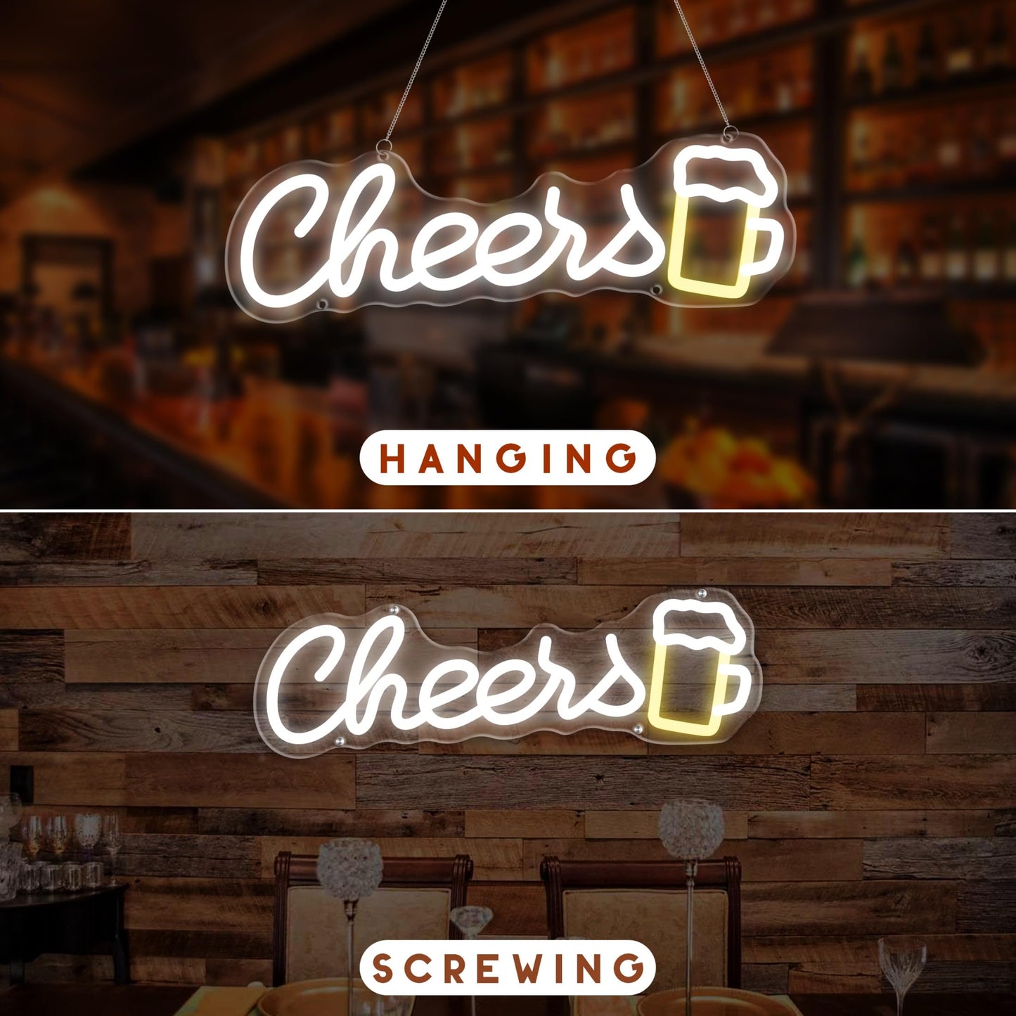 „Cheers“-Neonleuchte – Die ultimative LED-Toastleuchte für Bar- und Partydekoration