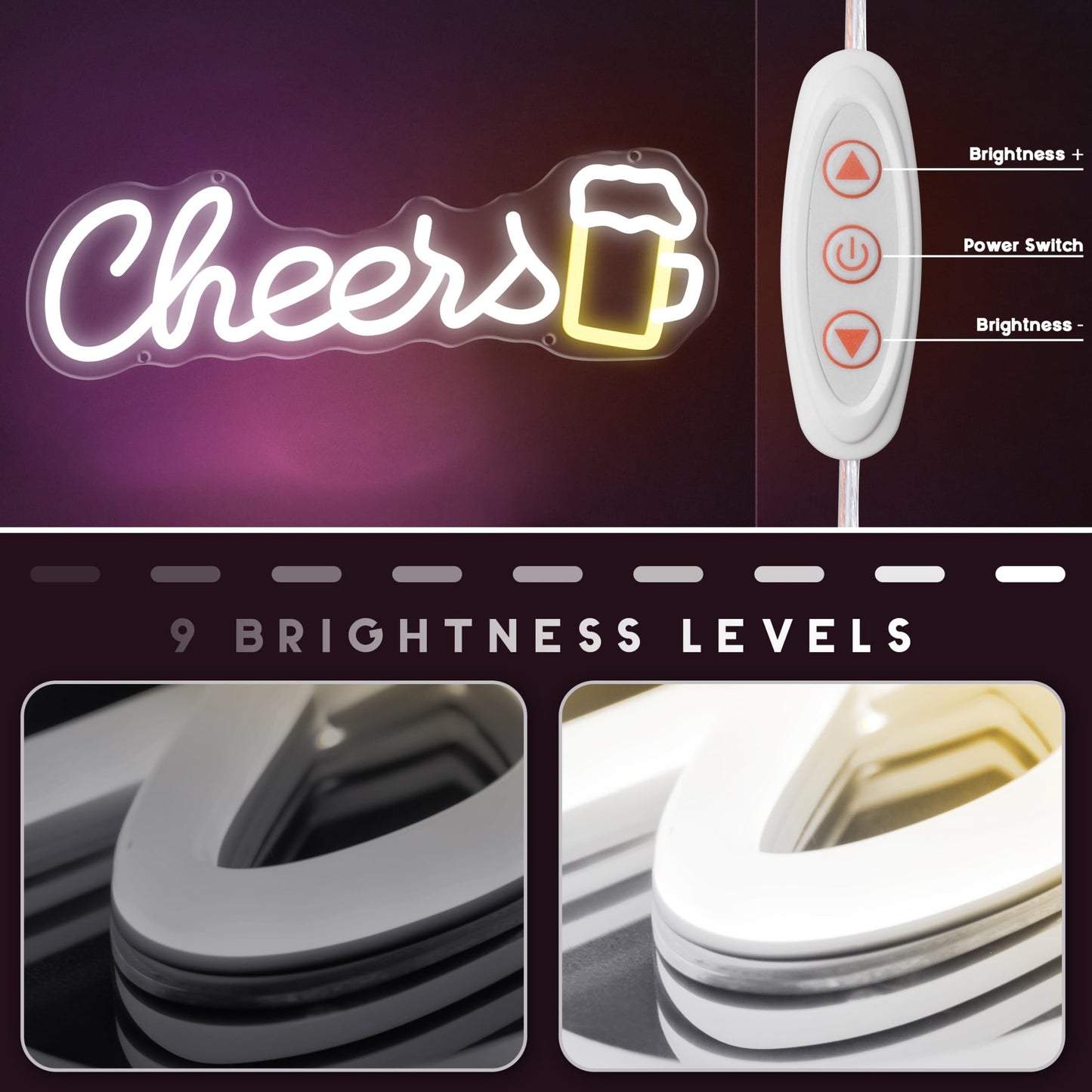 „Cheers“-Neonleuchte – Die ultimative LED-Toastleuchte für Bar- und Partydekoration