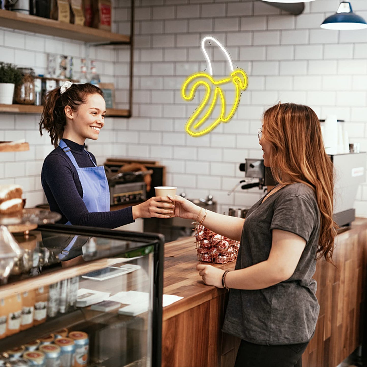 LED-Neon-Bananenschild – Künstlerisches gelbes Leuchtlicht für Zuhause und Partydekoration
