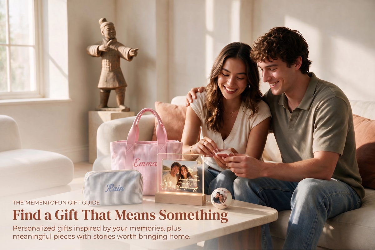 MementoFun gift guide with personalized gift ideas for meaningful moments