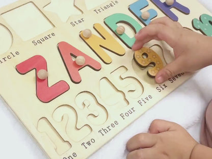 Puzzle personnalisé avec nom pour enfants - Puzzle en bois personnalisé pour l'apprentissage