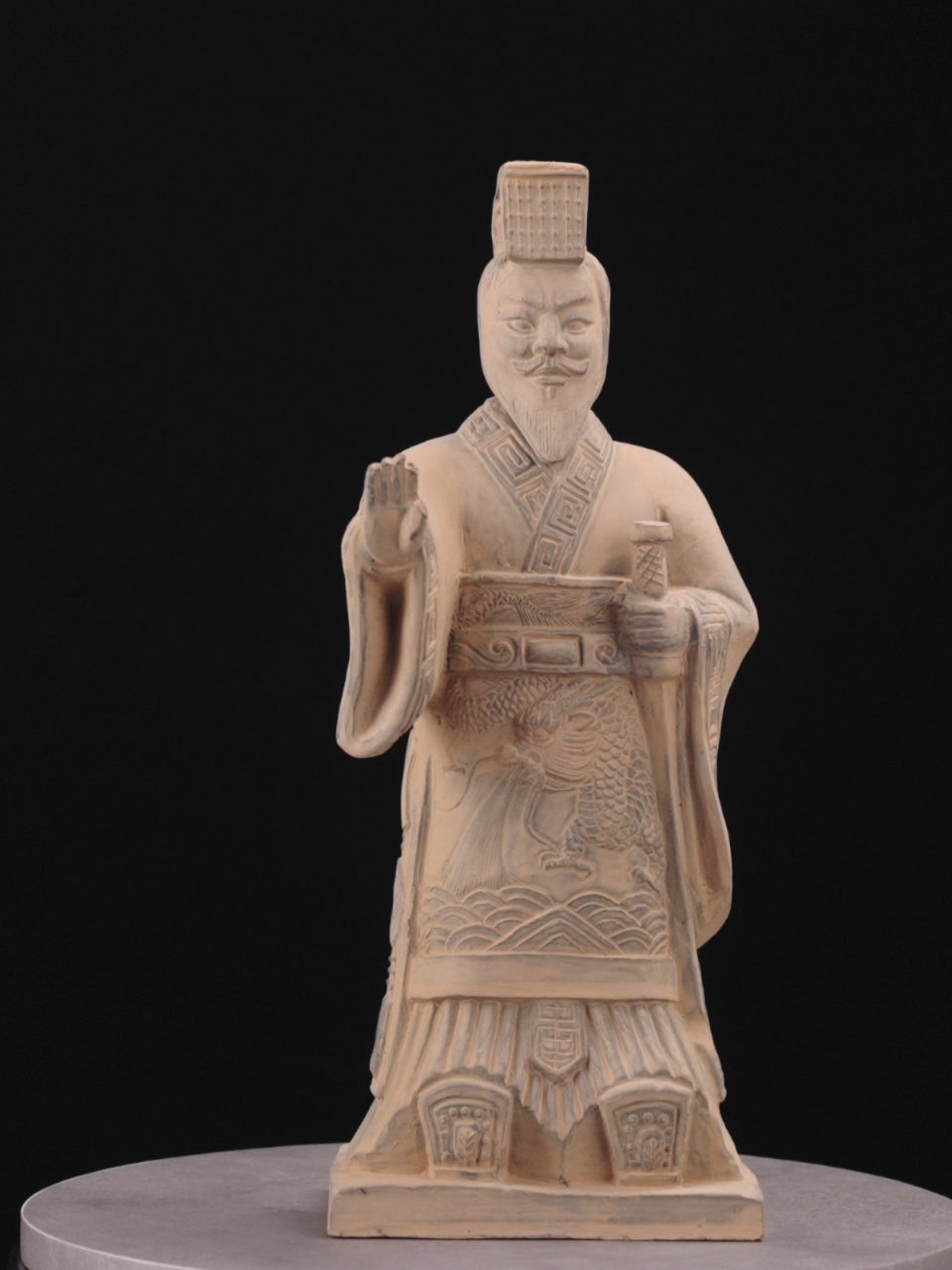 35CM Emperor - CLAYARMY -Uncover the charm of the 35CM Emperor Qin Terracotta Warrior's footwear, a testament to the precision of Qin Dynasty artistry.