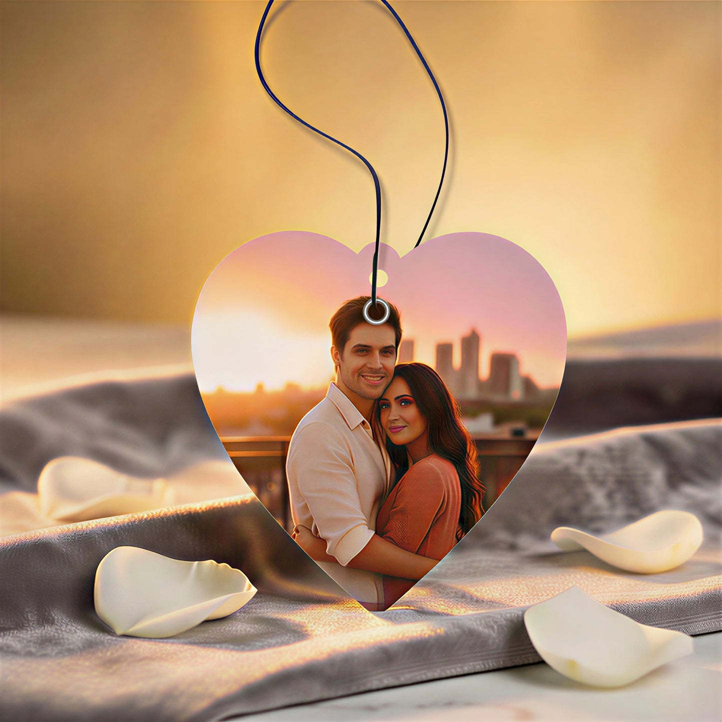 Custom Photo Heart-Shaped Hangable Scented Card