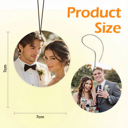 Custom Photo Round Hangable Scented Card
